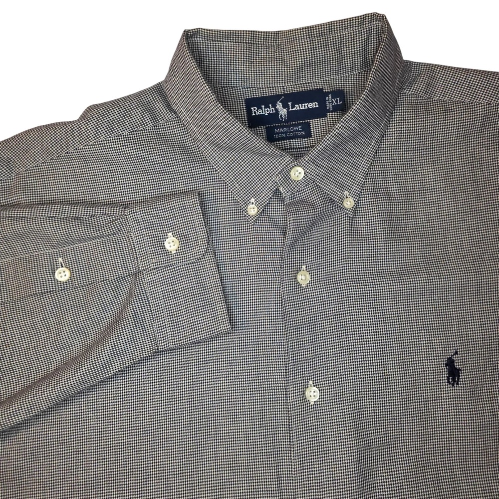 Ralph Lauren Marlowe Fit Mens Dress Shirt XL Classic Fit Button Down Long Sleeve